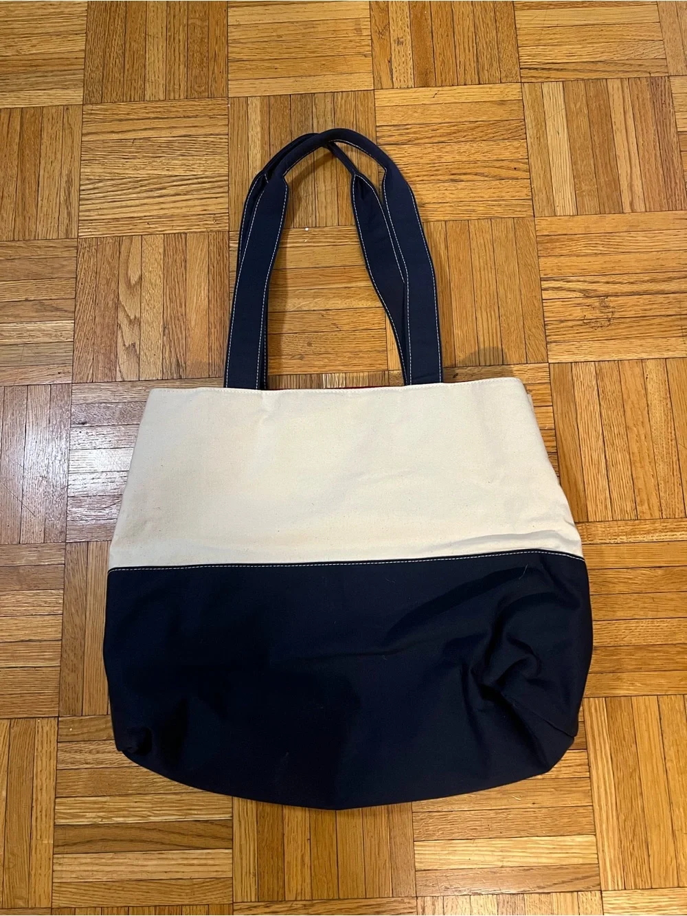 American Fare! Sonoma Red, White & Navy Star-Trim Canvas Tote